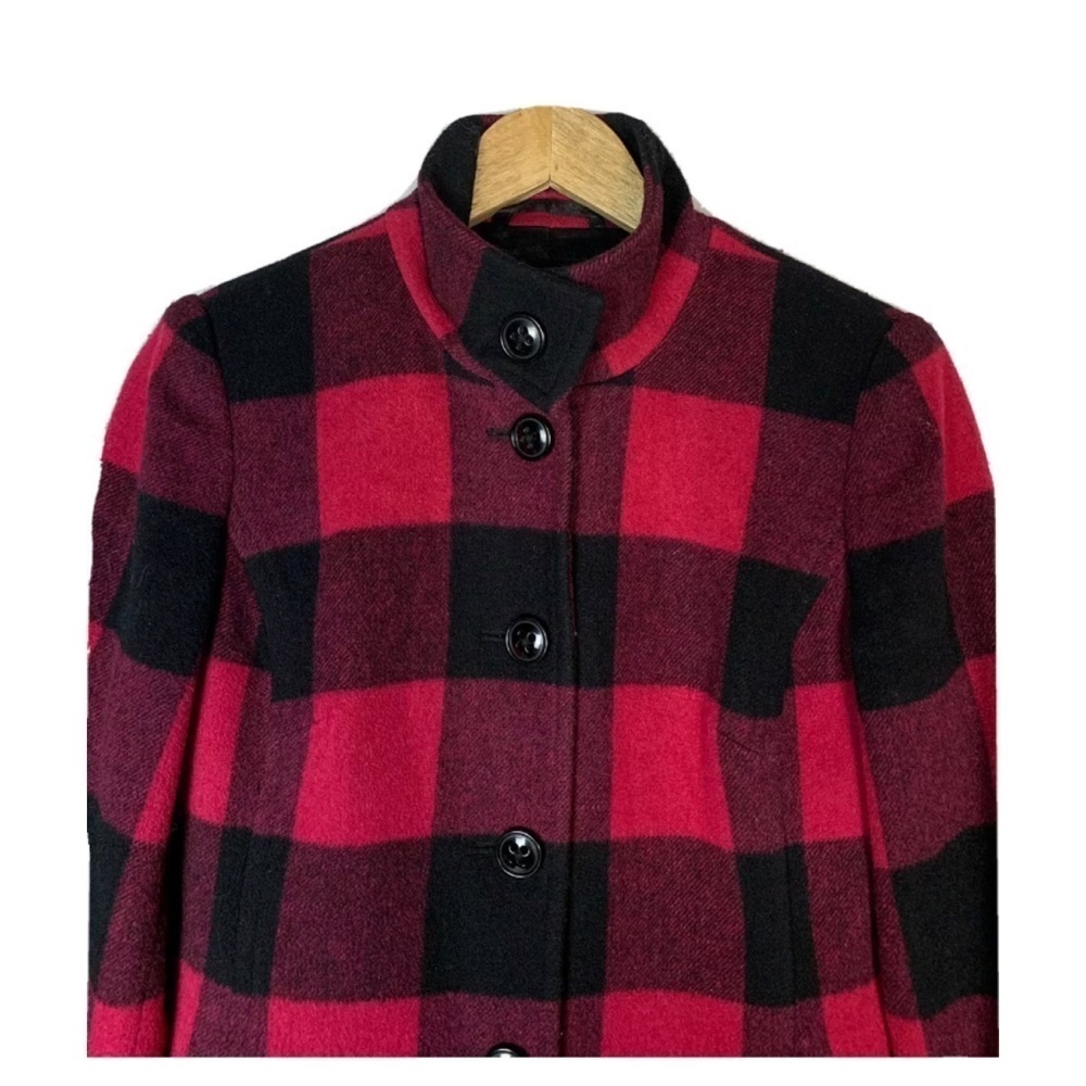 Jacob Pink/Black Buffalo Check Peacoat EUC - Picture 7 of 13